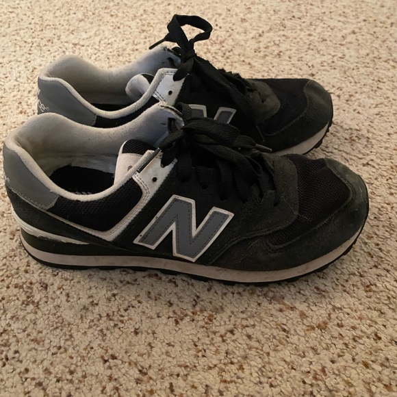 New balance 574 sneakers black size women’s 8 - Picture 2 of 7